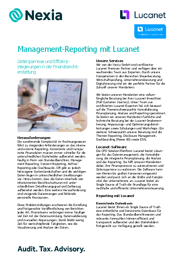 PDF zum Thema: Management-Reporting mit Lucanet