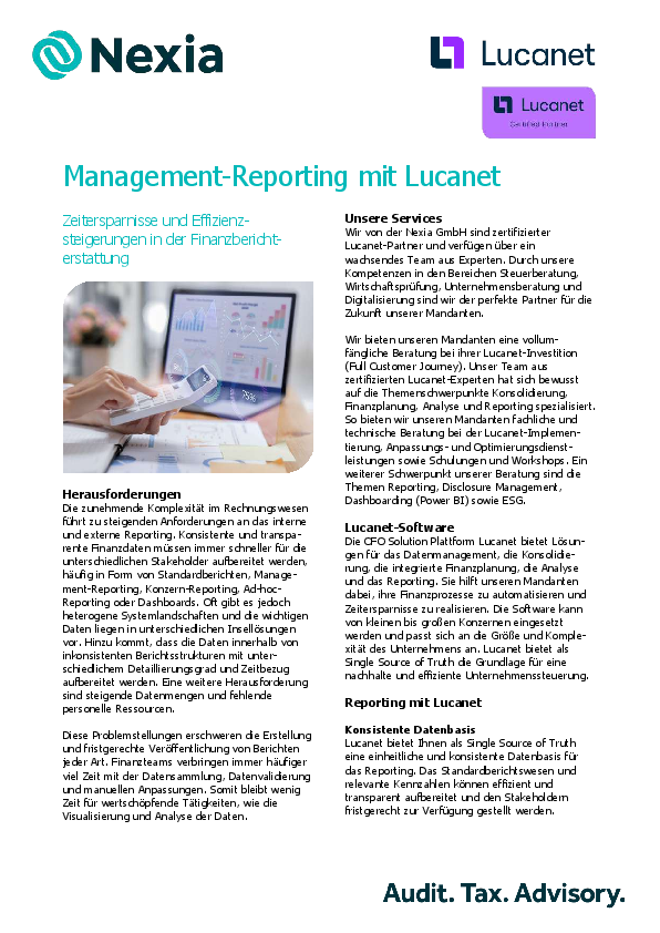 Management-Reporting mit LucaNet