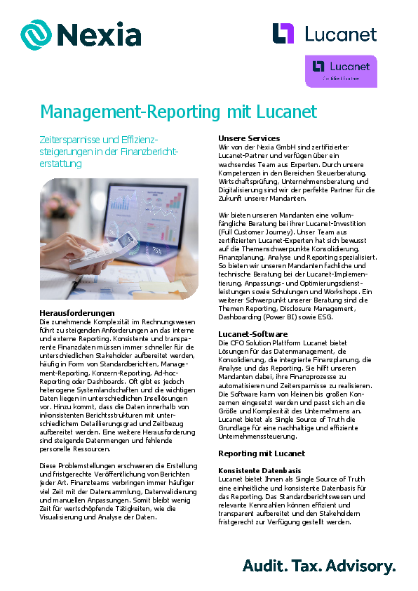 Management-Reporting mit LucaNet