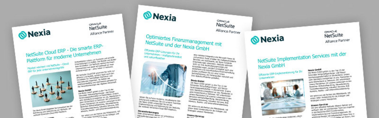 NetSuite Themenbroschüren NetSuite Themenbroschüren