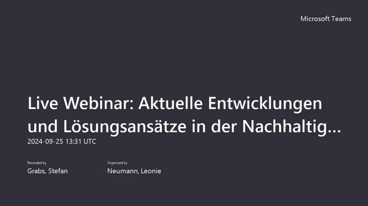 Webinar: Aktuelle Entwicklungen und Lösungsansätze in der Nachhaltigkeitsberichterstattung