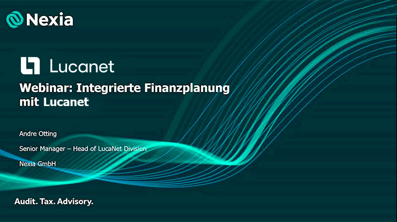 Webinar: Integrierte Finanzplanung mit LucaNet